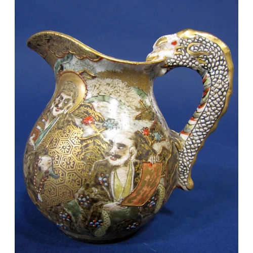 1066 - A collection of good quality late 19th century Satsuma teawares with ornate painted and gilded decor... 