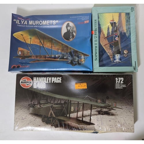 5 - Collection of 22 1:72 scale model aircraft kits of WW1 planes including kits by Airfix, Flashback, M... 