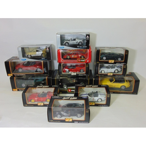 72 - Collection of boxed model vehicles by Burago, Maisto and Welly including 1:18 scale Burago Lamborghi... 