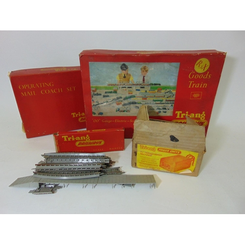 73 - Collection of 00 gauge boxed Triang Railway items including R3X Goods Train Set (electric scale mode... 