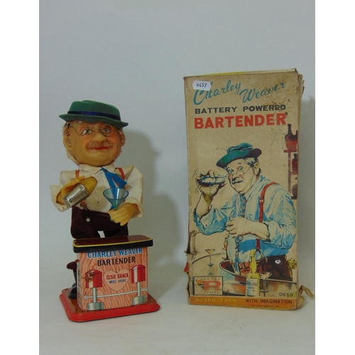 74 - Charley Weaver battery powered 'Bartender' by Rosko Toys, in original box, untested, box very tatty