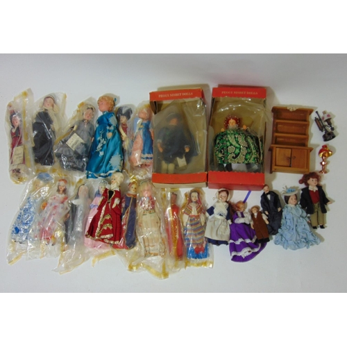 76 - Collection of dolls including figures by Peggy Nesbit, Dolls House Emporium, etc together with a dol... 