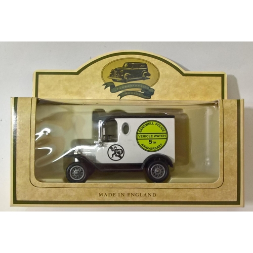 43 - Collection of 32 boxed Lledo models, mostly Ford Model T vans, all advertising British Police Forces... 