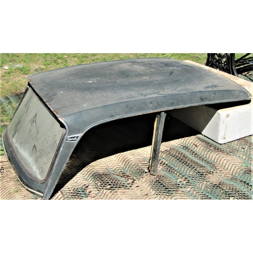 2082 - A vintage Triumph Herald car roof with combined back window (af)