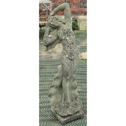 2206 - A reclaimed figure of Venus emerging from a scallop shell, 110cm high