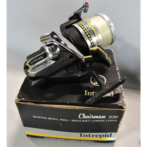 An Intrepid Spinning Reel (unboxed), an Intrepid Fixed Spool Reel