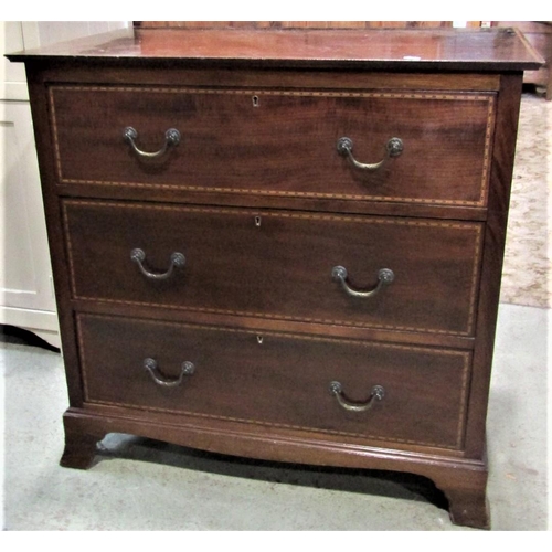 2314 - An inlaid Edwardian mahogany bureau bookcase, the upper section enclosed by a pair of astragal glaze... 