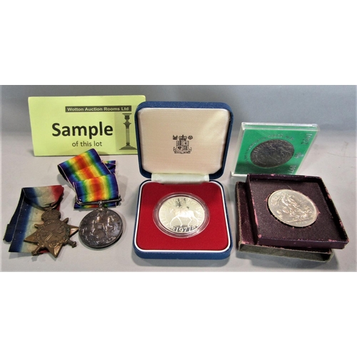 1558 - Great War medal duo to include 1914-1918 medal and 1914-15 cross, awarded to Private GE May R.A.M.G.... 