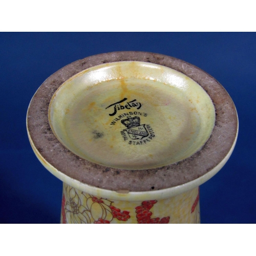 1068 - A good quality Wilkinson pottery Tibetan vase of elongated ovoid form with painted and gilded stylis... 