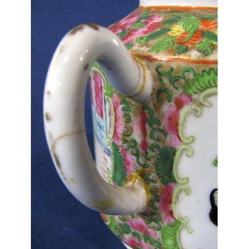 1093 - A collection of 19th century Cantonese ceramics, mostly for restoration, including two teapots max h... 