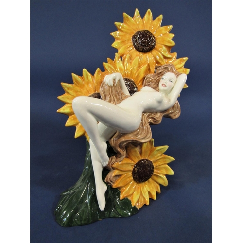 1117 - A Carltonware limited edition figure of The Carlton Girl - sunflower model by Andy Moss, edition num... 