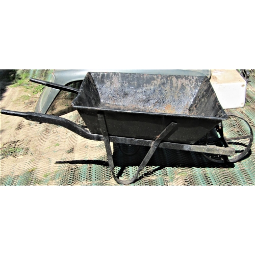 2101 - Two similar old iron work trestles together with a cast iron fire basket with circular basket shaped... 