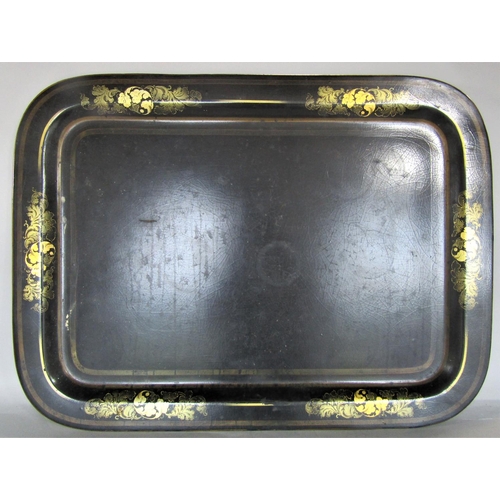 728 - A pair of graduated tolware trays, 61 x 48cm and 79 x 59cm respectively (2)