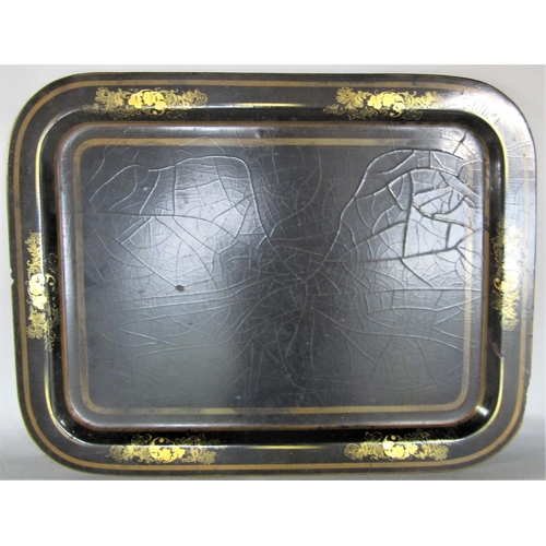 728 - A pair of graduated tolware trays, 61 x 48cm and 79 x 59cm respectively (2)