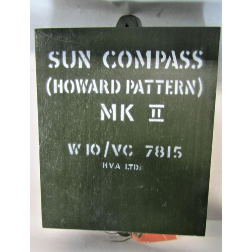 730 - Howard Patten military sun compass, with original box and outer cardboard casing