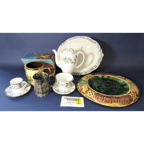 1113 - A collection of ceramics including Wedgwood black and white printed coffee cans and saucers comprisi... 