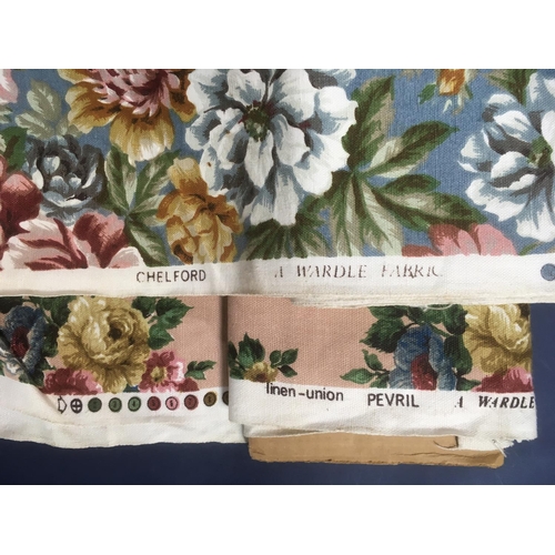 1613 - 10 part rolls of upholstery fabric , all cottage floral prints including fabrics by Horrockses, Ward... 