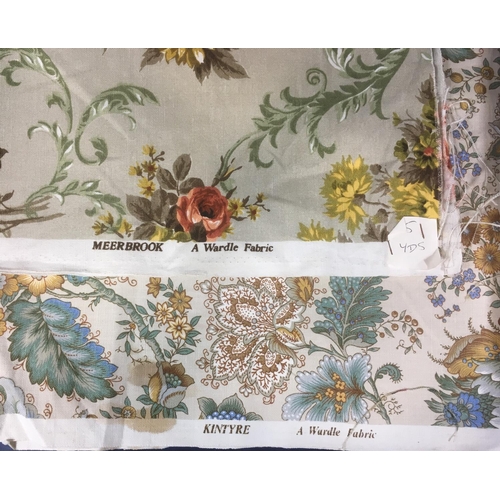 1613 - 10 part rolls of upholstery fabric , all cottage floral prints including fabrics by Horrockses, Ward... 