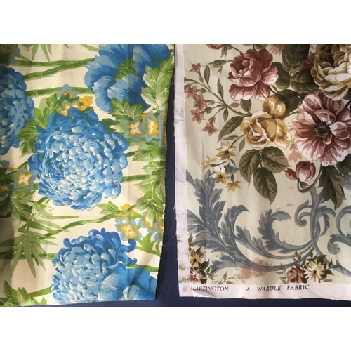 1614 - Approx 20 part rolls of upholstery fabric, mainly cottage style floral prints