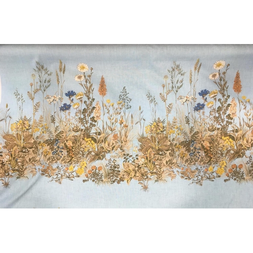 1589 - Large quantity of upholstery fabric remnants including printed cottage floral designs with one roll ... 