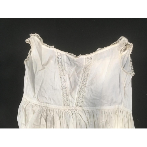 1607 - 15 white baby gowns in white cotton and wool, including 19th century hand stitched gowns trimmed wit... 