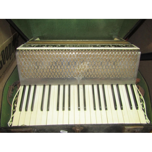 2278 - A cased Hohner Verdi III piano accordion label to case 'Spiller's' musical instrument dealers Cardif... 