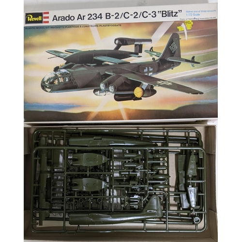 43 - Collection of 9 model aircraft kits all 1:72 scale WW2 bombers and believed to be complete. Includes... 