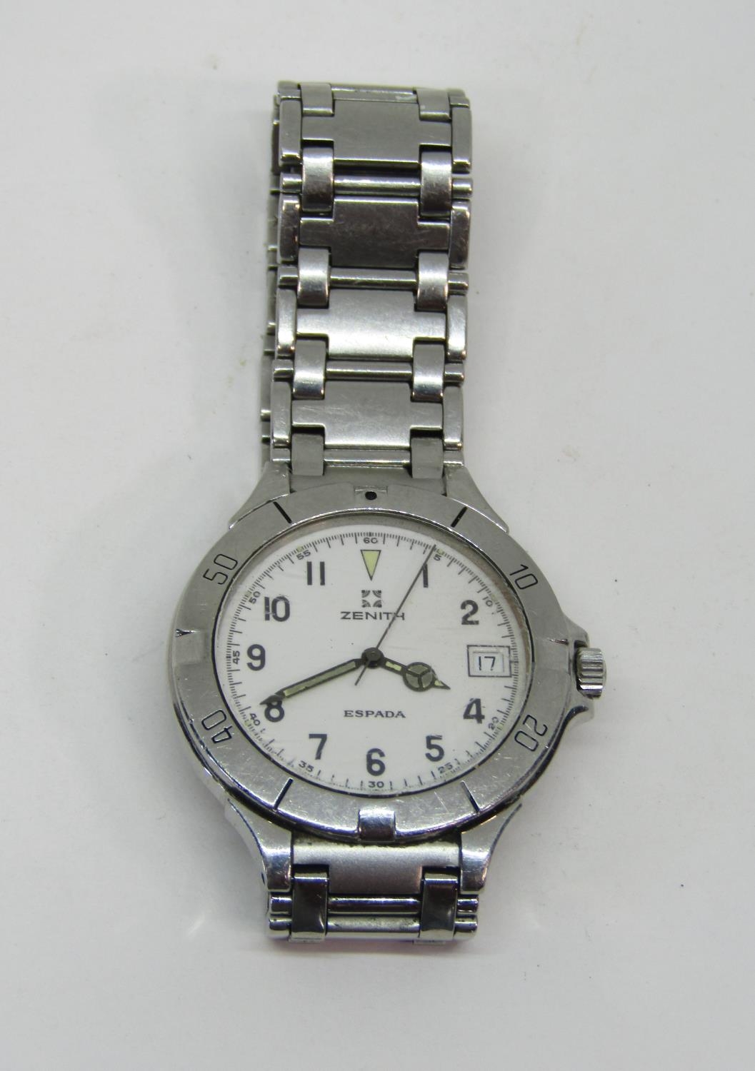 1990s gents Zenith Espada stainless steel sports watch