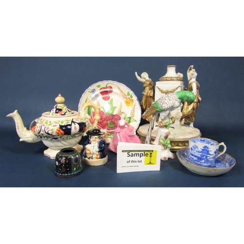 81 - A collection of decorative ceramics including a Royal Doulton figure of Top O' The Hill HN1834, four... 