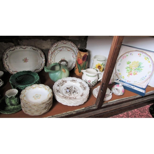 83 - A collection of ceramics including a Portmeirion Botanic Garden pattern jug with sunflower detail, a... 