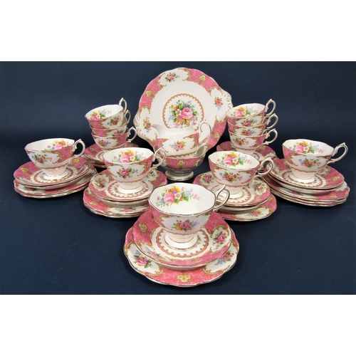 88 - A collection of Royal Albert Lady Carlyle pattern teawares comprising milk jug, sugar bowl, cake pla... 