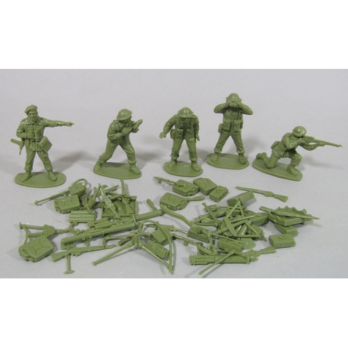 663 - Large quantity of unboxed Airfix plastic toy soldier figures 1:32 scale from 12 regiments  including... 