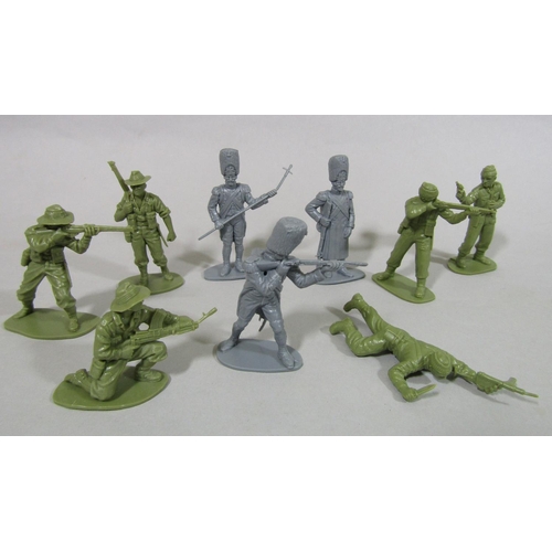 663 - Large quantity of unboxed Airfix plastic toy soldier figures 1:32 scale from 12 regiments  including... 