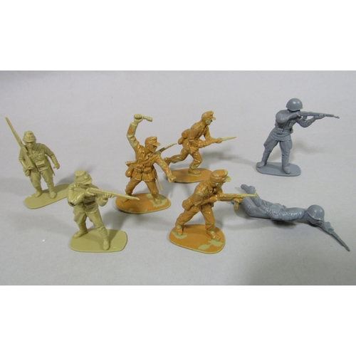 663 - Large quantity of unboxed Airfix plastic toy soldier figures 1:32 scale from 12 regiments  including... 