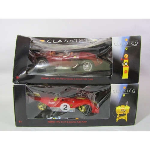 668 - Boxful of Shell Classico model cars including 1:18 scale 1958 250 Testa Rossa and 1972 Ferrari 312P ... 