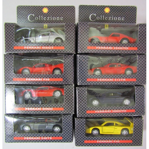 668 - Boxful of Shell Classico model cars including 1:18 scale 1958 250 Testa Rossa and 1972 Ferrari 312P ... 