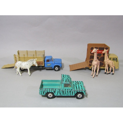 671 - Collection of vintage Dinky and Corgi vehicles including Corgi Daktari Dodge truck, Land Rover and B... 