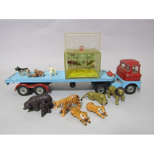 671 - Collection of vintage Dinky and Corgi vehicles including Corgi Daktari Dodge truck, Land Rover and B... 