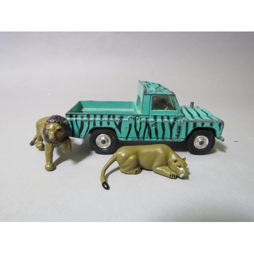 671 - Collection of vintage Dinky and Corgi vehicles including Corgi Daktari Dodge truck, Land Rover and B... 