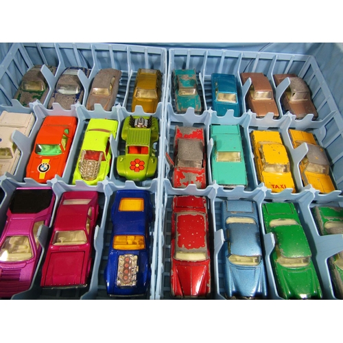 693 - Collection of model vehicles including 48 Matchbox cars in a Carry case and other vintage Lesney veh... 