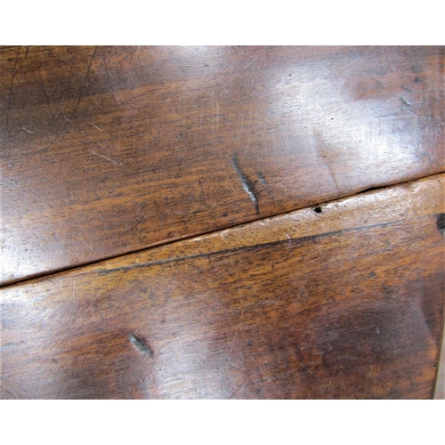 2158 - A Georgian mahogany and oak lined Pembroke table of oval form, raised on square tapered legs with br... 