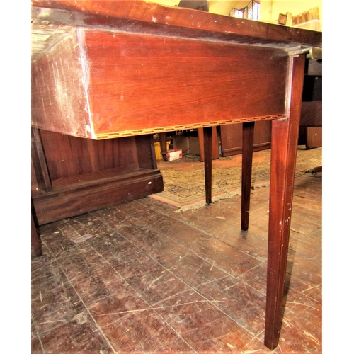 2159 - A Georgian mahogany D end extending dining table crossbanded in satinwood comprising a pair of D end... 