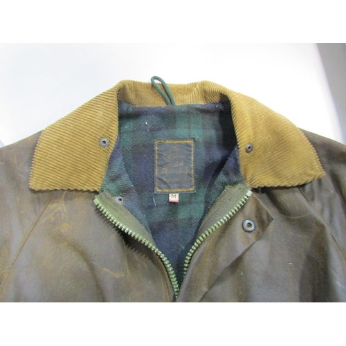 488 - 3 gents waxed country jackets including a Barbour 'Gamefair' in green with brown corduroy collar, si... 