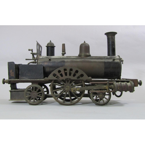 661 - Model steam locomotive, spirit fired live steam 'dribbler' type, circa 1890, unmarked and  probably ... 