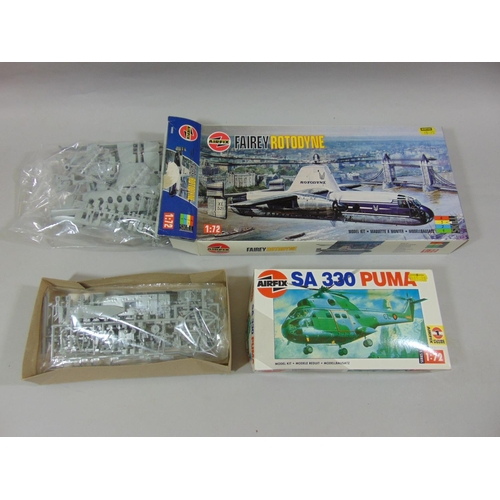 686 - 13 model aircraft kits of Helicopters, all 1:72 scale, including kits by Airfix, Italaeri, Revell, H... 