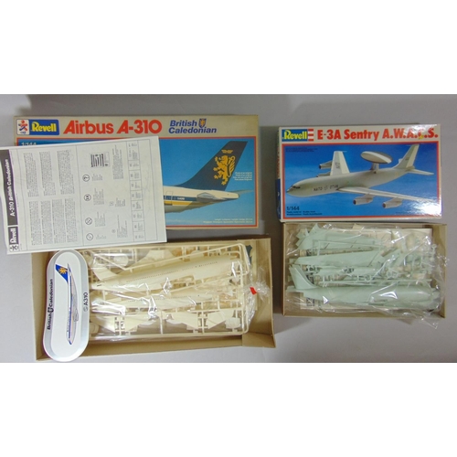 687 - 7 model aircraft kits, all 1:144 scale including Airfix BAC Concorde, others by Revell and Welsh Mod... 