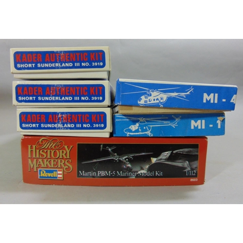 684 - A collection of various scale model aircraft kits including kits by Revell, Heller, VEB and Kadar, a... 