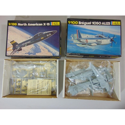 684 - A collection of various scale model aircraft kits including kits by Revell, Heller, VEB and Kadar, a... 