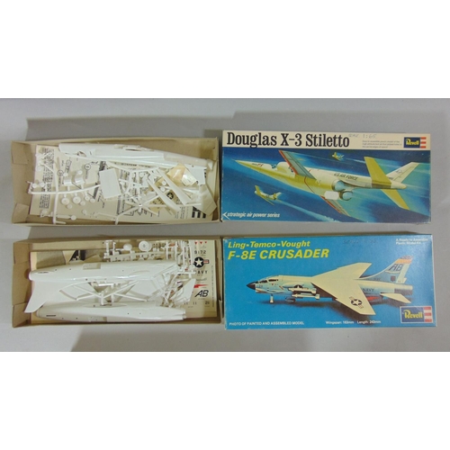 684 - A collection of various scale model aircraft kits including kits by Revell, Heller, VEB and Kadar, a... 