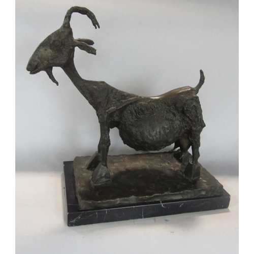 531 - After Pablo Picasso - 'The She Goat' - Cast bronze study, 36cm long x 36cm high